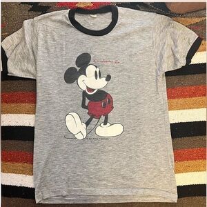 Vintage 1980 Mickey Mouse Los Angeles Ringer Tee